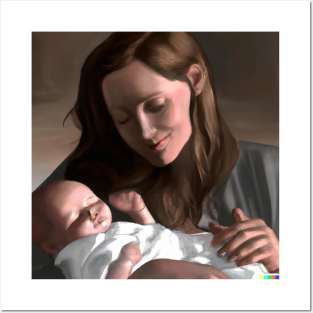 A mother and her baby Posters and Art